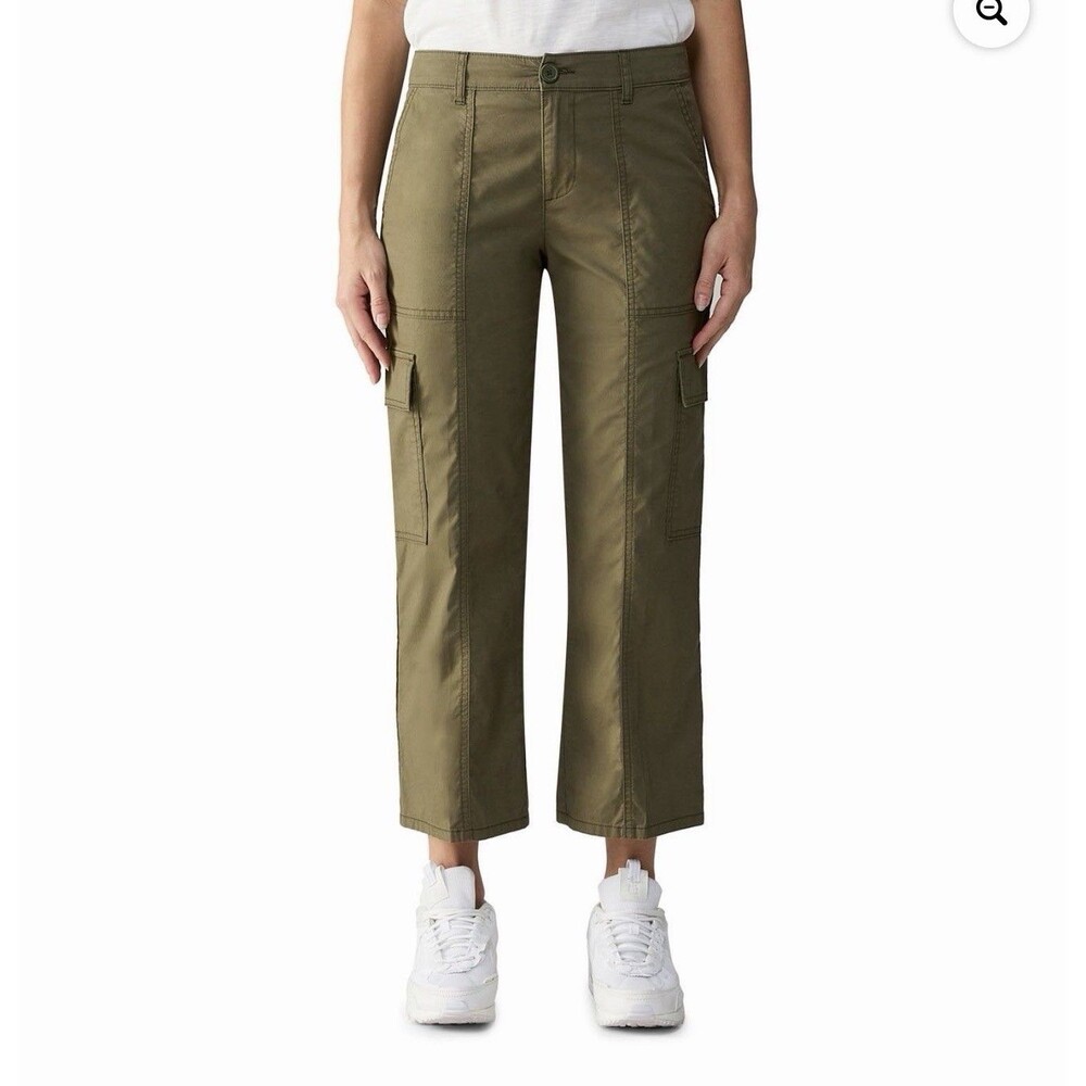 Social Standard by Sanctuary Crop Cargo Pants Womens Small Olive Green Pockets